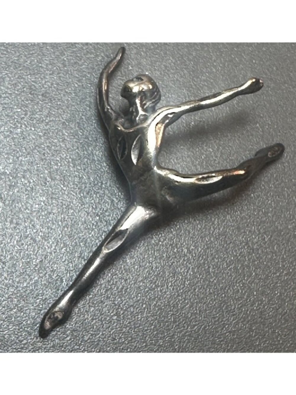 Vintage 925 Sterling Silver Ballerina Dancer Charm Pendant Ballet Split Leap - Picture 4 of 9